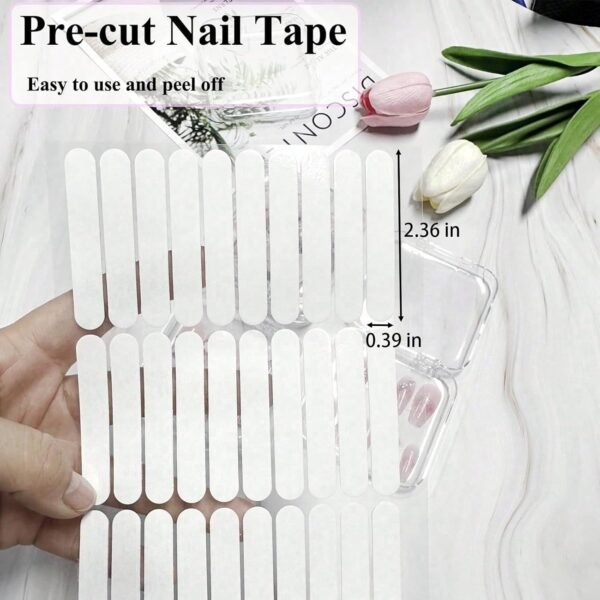 oem/odm 12pcs press on nail storage box with 60 pcs adhesive double sided tape acrylic nail display box artificial false nail box organizer fake nail case transparent nail packaging boxes for nail salon wholesale supplier & factory