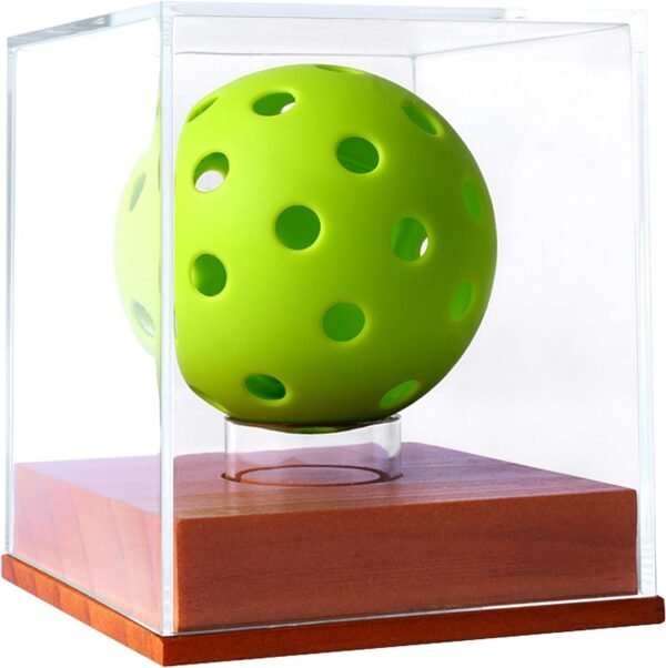 oem/odm pickleball gifts and pickleball trophy: pickleball display case with acrylic box and wooden base - led light up pickleball include wholesale supplier & factory