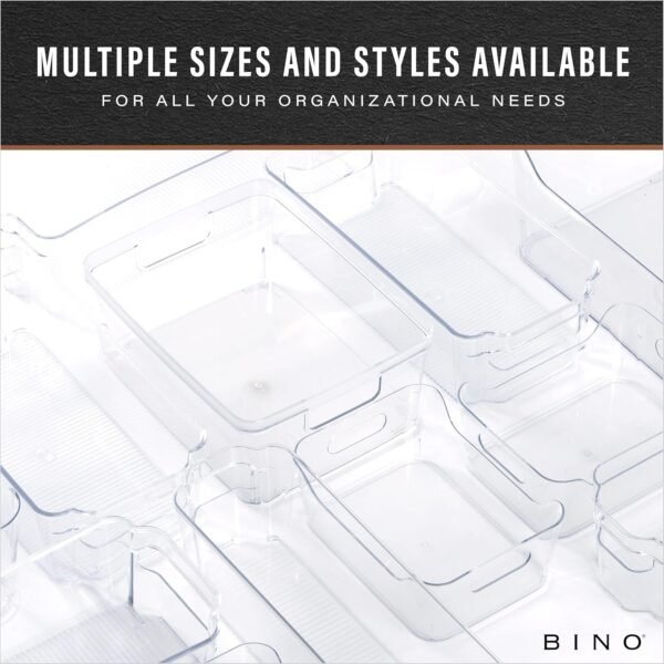 oem/odm bino | plastic storage bins, large - 2 pack, clear | the soho collection | pantry organizers and storage containers fridge organizer bins kitchen cabinet organizer medicine cabinet organizer bin wholesale supplier & factory