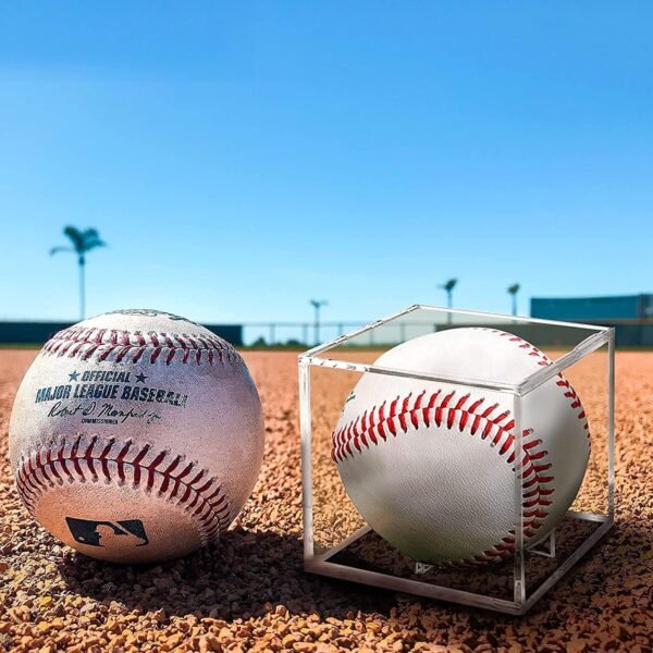 oem/odm 4 pack baseball display case, uv protected acrylic boxes for display,clear display case baseball cube memorabilia showcase autograph ball protector - for official size ball wholesale supplier & factory