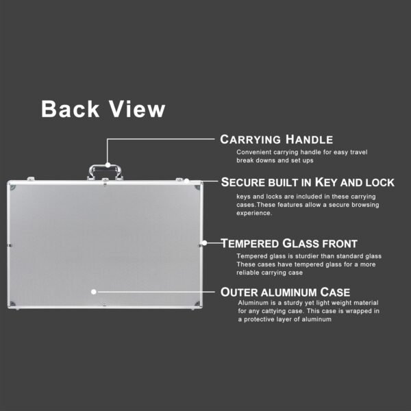 oem/odm aluminum glass display case for cards, xl large table top display case with lock, portable trade show display case for jewelry mtg cards collectible cards wholesale supplier & factory