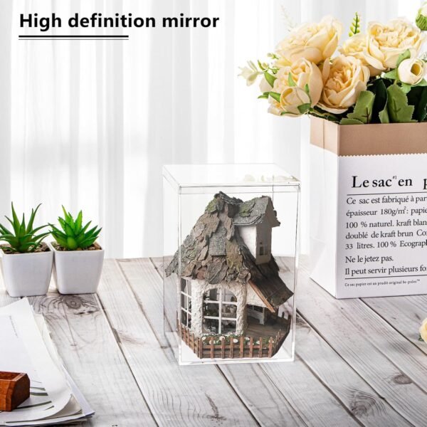 oem/odm clear acrylic box with lid, clear acrylic display box plastic square storage display case 3.9x3.9x5.9 inches for handmade doll blind box model jewelry display action home and outdoor wholesale supplier & factory
