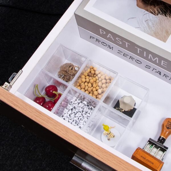 oem/odm 6 packs clear acrylic plastic box, acrylic boxes with lids, small square plastic containers 2.1''×2.1''×2.2'', plastic square boxes for candy, pill and jewelry wholesale supplier & factory