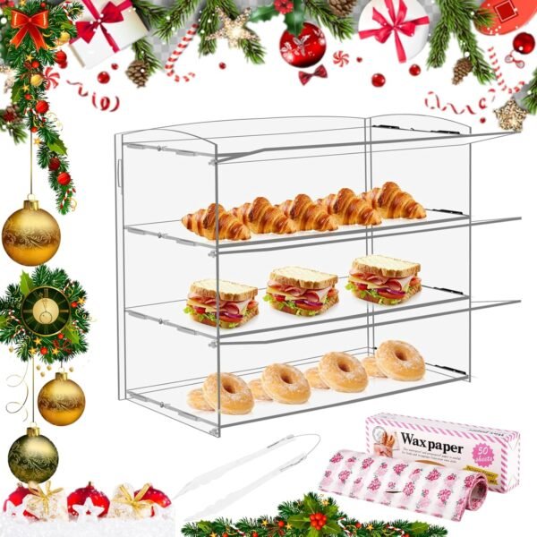 oem/odm acrylic display case bakery pastry display case retail display counter cases acrylic display shelf donut cookie display cabinet plastic case wholesale supplier & factory