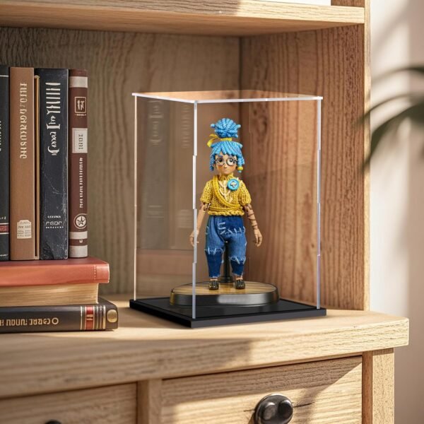 oem/odm clear acrylic display case for collectibles assemble doll display case alternative showcase for lego action figures model statues home storage (6x6x10 inch; 15x15x25 cm) wholesale supplier & factory