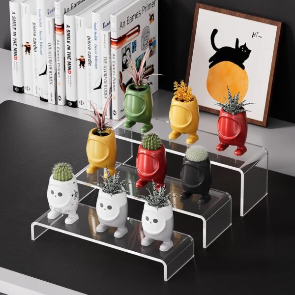 oem/odm acina large acrylic display risers: 6pcs-12 clear rectangular acrylic showcase collectibles - 2-sets display stands suitable for retail shoe showcase jewelry figure wholesale supplier & factory