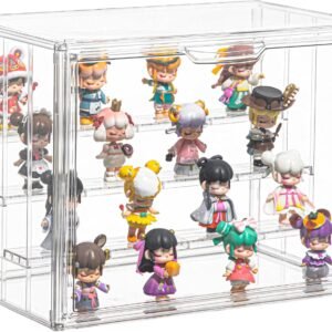 oem/odm display case for collectibles 4 layer updated adjustable acrylic display case with magnetic door clear stackable display box hobby display cases for figures, 1 pack wholesale supplier & factory