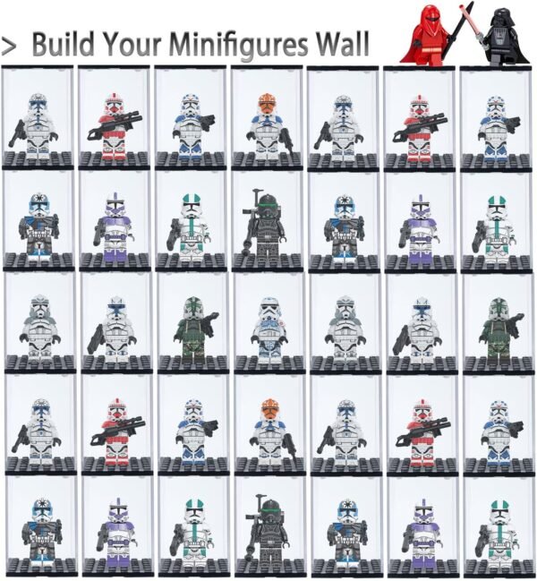 oem/odm minifigures acrylic display case action figure building block display box high-transparency stackable storage case for figurines toys and collectibles(12pcs) wholesale supplier & factory
