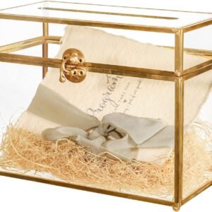 oem/odm ncyp wedding glass cards box with slot - 9.8 x 5.6 x 7.7 inch - gold envelope card holder for birthday party reception - centerpiece, home indoor tabletop decor, no lock (glass box only) wholesale supplier & factory