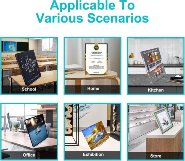 oem/odm boloyo acrylic book stand without ledge,6 inch 10pc clear acrylic display easel transparent display stand holder tablet holder for displaying pictures,books,artworks, cds wholesale supplier & factory