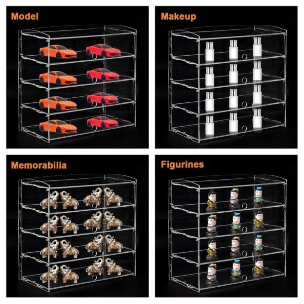 oem/odm acrylic display case 4 layer bakery pastry display case countertop dessert acrylic display shelf donut cookie display cabinet plastic case wholesale supplier & factory