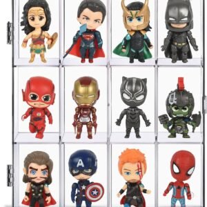 oem/odm 12-compartment acrylic display case for figures, rocks, crystals, mini toys & collectibles - clear display box, wall-mountable & desktop, swing door design, dustproof & waterproof, no assembly wholesale supplier & factory