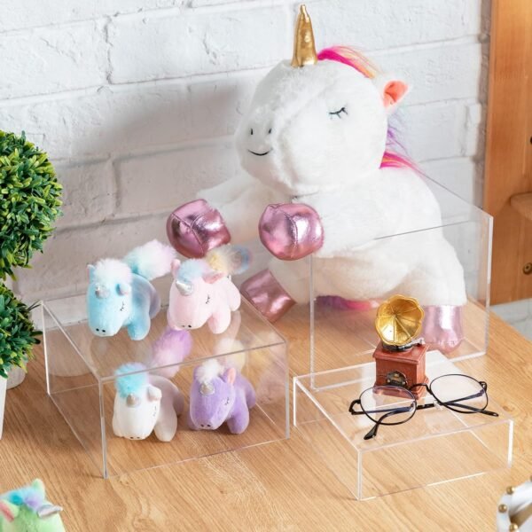 oem/odm tuanse 6 pcs buffet risers, food risers for buffet table, display stand for catering dessert collectibles jewelry figures show, 5 sided acrylic cube display organizer acrylic cube boxes(clear) wholesale supplier & factory