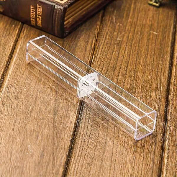 oem/odm lesnala 20pcs acrylic clear pen gift box plastic single bulk reusable ballpoint storage display case for student school office supply souvenir present packaging wholesale supplier & factory