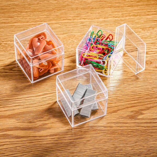 oem/odm okllen 36 pack acrylic square cube, small clear box with lids, treat gift boxes candy storage container for cosmetics, makeup, jewelry, party favor, 2x2x2 inches wholesale supplier & factory