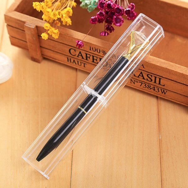 oem/odm lesnala 20pcs acrylic clear pen gift box plastic single bulk reusable ballpoint storage display case for student school office supply souvenir present packaging wholesale supplier & factory