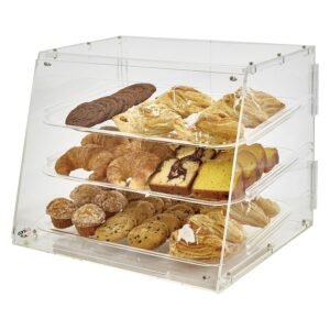 oem/odm winco 3-tier pastry display case, acrylic medium wholesale supplier & factory