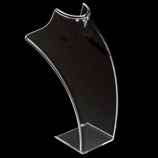 oem/odm mygift 8-inch clear acrylic necklace & earring jewelry 3d bust display stand, set of 2 wholesale supplier & factory