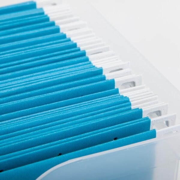 oem/odm iris usa medium portable desktop file box with open lid, 6 pack, side handles, hanging file folders, tabs & inserts, letter size, magazines, newspapers, mail, books, notebooks, clear wholesale supplier & factory