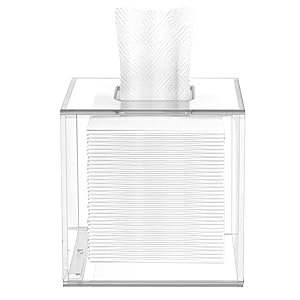 oem odm hiimiei acrylic tissue box cover 5.4x5.4x5.4'' clear tissue holder napkin dispenser for home office restaurant-clear factory & wholesale supplier