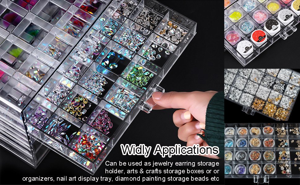 oem odm earring storage box organizer 3 drawers acrylic jewelry storage box holder transparent jewelry display stand with 72 small compartments gift for women girls (clear) factory & wholesale supplier