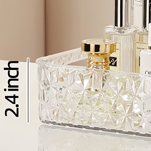 oem odm makeup organizer for vanity, high-capacity clear makeup storage perfume organizers,cosmetic display cases,bathroom countertop organizer(crystal clear, 2tier) factory & wholesale supplier