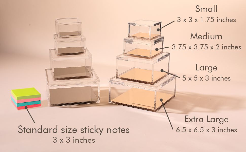 oem odm officegoods acrylic desk organizer w/gold base – functional & elegant odds & ends box for display or storage – perfect for home or office, kitchen, bathroom vanity, curio display - small factory & wholesale supplier