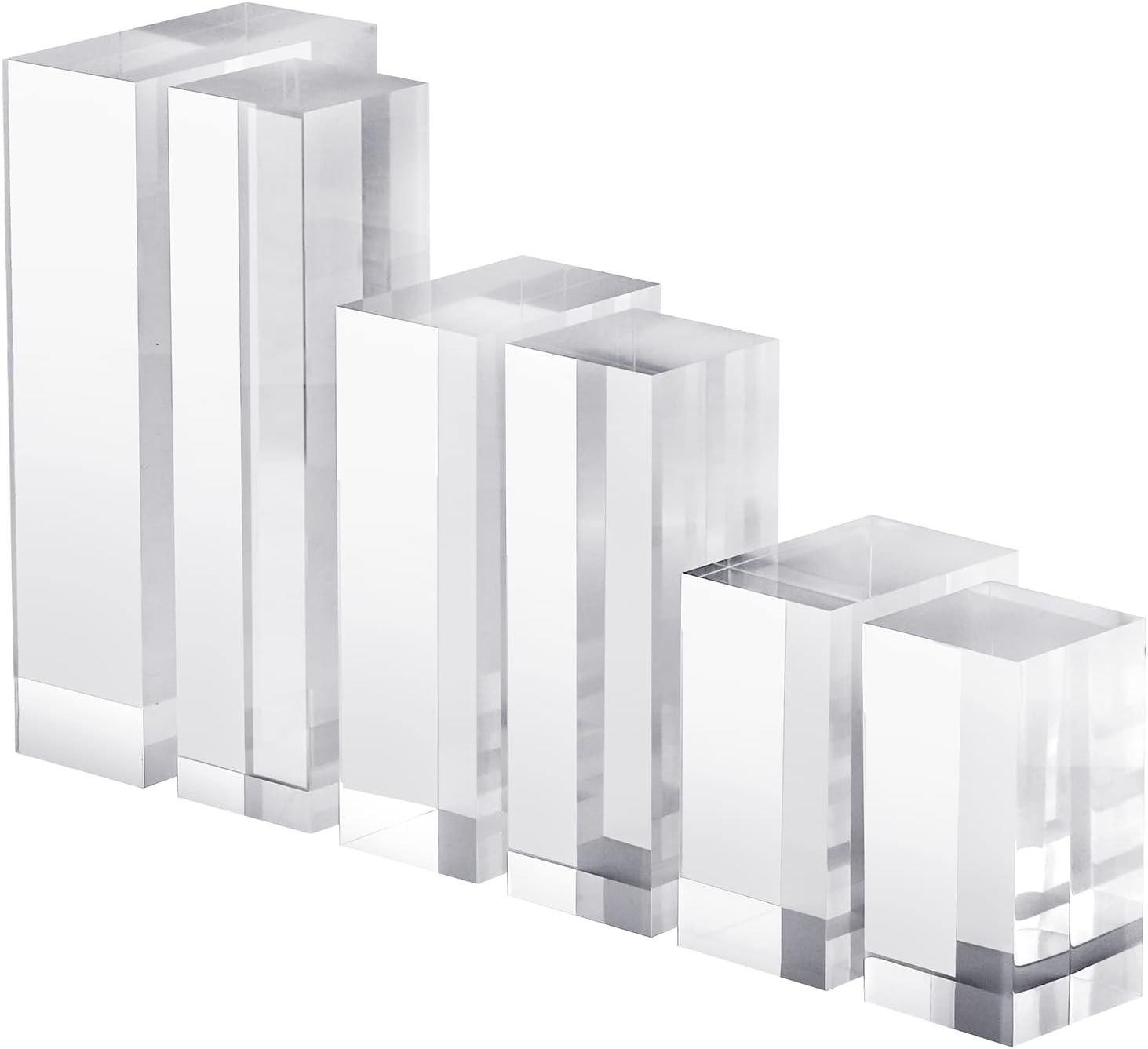 oem odm ciaoher 2in thickness solid acrylic cube display block clear polished pedestal stand riser solid base 2
