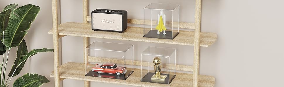 oem odm svenjbb coins display case, 12x12x4 inch acrylic box for display, clear acrylic display cases with matte black base for books, stamps, cards and jewelry factory & wholesale supplier