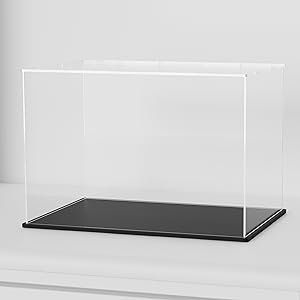 oem odm svenjbb coins display case, 12x12x4 inch acrylic box for display, clear acrylic display cases with matte black base for books, stamps, cards and jewelry factory & wholesale supplier