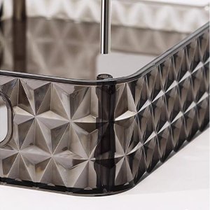 oem odm makeup organizer for vanity, high-capacity clear makeup storage perfume organizers,cosmetic display cases,bathroom countertop organizer(crystal clear, 2tier) factory & wholesale supplier