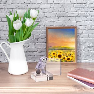 wholesale hacaroa 6 pieces acrylic square display block, 3 x 3 x 1 inches clear polished acrylic cube risers, solid jewelry display pedestal stand showcase holder base for ring, perfume, photography props factory & supplier oem odm