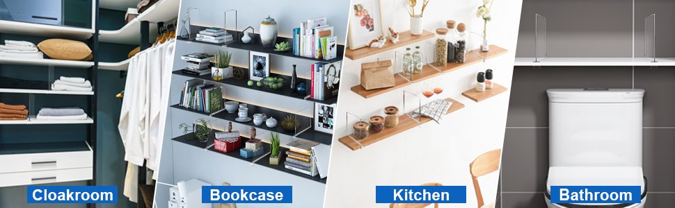 oem odm acrylic shelf dividers for closet organization 6pcs closet shelf divider closet dividers for shelves shelf organizer for closet shelf organizer for wood closet separator clear factory & wholesale supplier