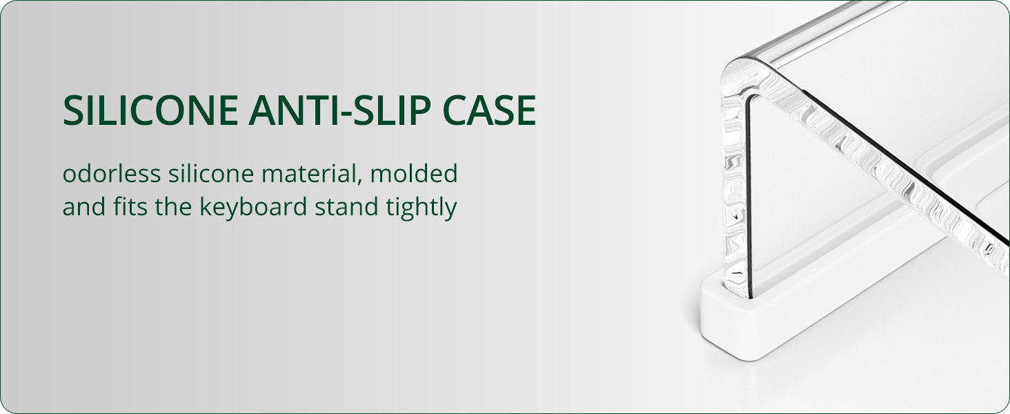 oem odm computer keyboard stand holder - ergonomic acrylic keyboard stand for desktop comfortable keyboard tray riser with silicone anti-slip strip for home school office desk accessory, clear factory & wholesale supplier