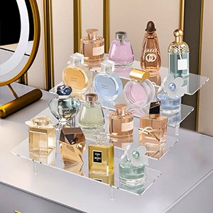 wholesale acrylic display riser stand shelf clear 4 tier cupcake stand perfume display holder figures desktop decoration and organizer showcase toys retail display rack candy dessert buffet 4 step collection (1 pack) factory & supplier oem odm