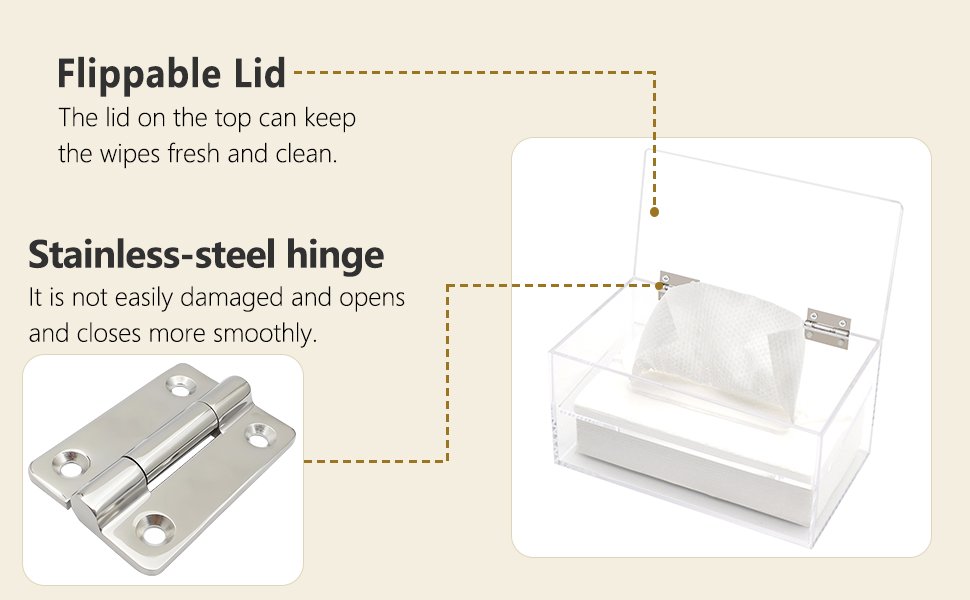 oem odm wipes holder, wipes container refillable, acrylic dispenser box for disposable wipes, clear factory & wholesale supplier