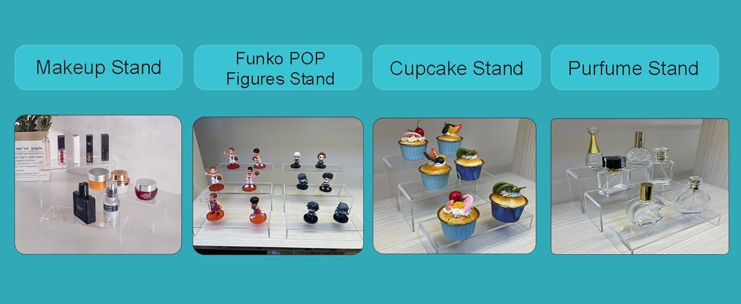 oem odm acrylic riser, 2 set clear acrylic display risers , tansparent riser display stands, large acrylic display stands for organize and decoration factory & wholesale supplier