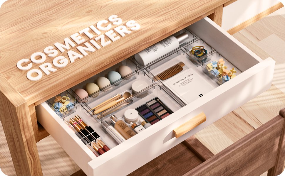 oem odm a-lugei 【crystal design】 clear desk drawer organizer,【military grade】 acrylic makeup organizer, bathroom organizers and storage, drawer divider for office kitchen bedroom vanity jewelry pantry garage factory & wholesale supplier