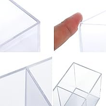 oem odm clear acrylic silverware & pen organizer caddy, transparent plastic silverware holder, perfect for office, bedroom, and bathroom storage factory & wholesale supplier
