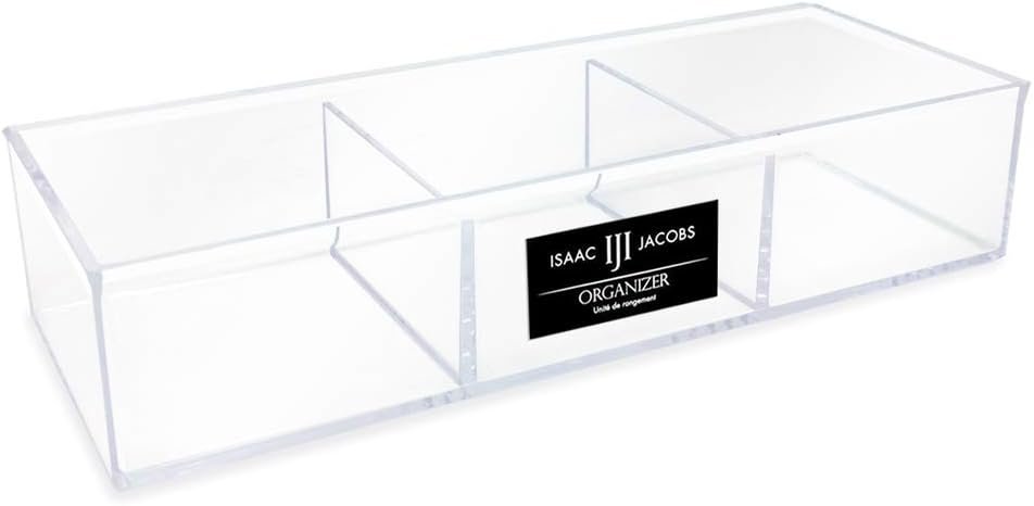 oem odm isaac jacobs large 3-compartment acrylic stackable organizer (12.9