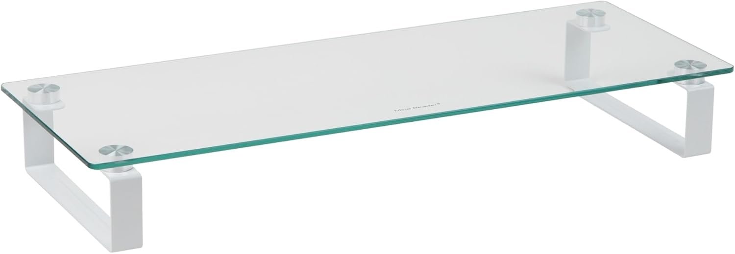 oem odm mind reader monitor stand, contemporary, desktop organizer, laptop riser, office, glass, 22