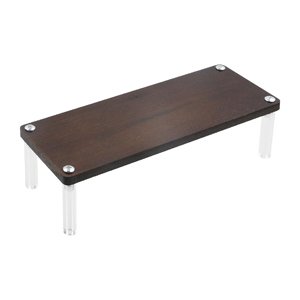 oem odm 2 tier acrylic risers display stand dessert riser stand for easy installation brown acrylic display shelf for party kitchen factory & wholesale supplier