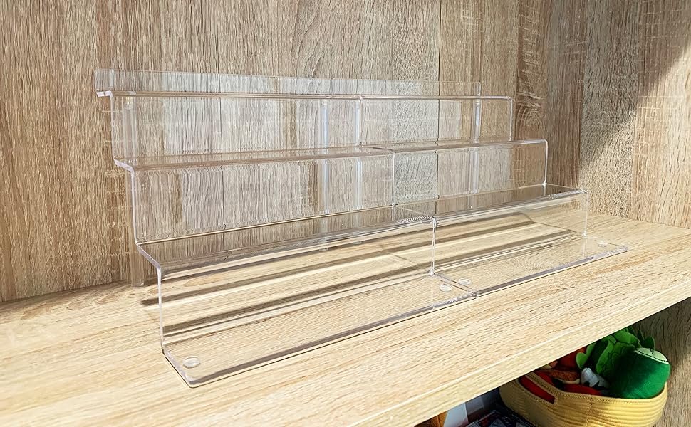 oem odm 2 pack 12 inch acrylic display risers - 4 tier shelf cupcake stand, clear perfume organizer, riser stand for figures, desserts & party decor factory & wholesale supplier
