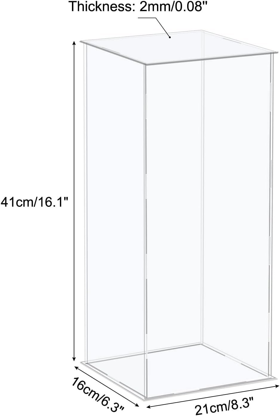 oem odm meccanixity acrylic display case plastic box cube storage box clear assemble showcase 8.3x6.3x16.1 inch for collectibles factory & wholesale supplier