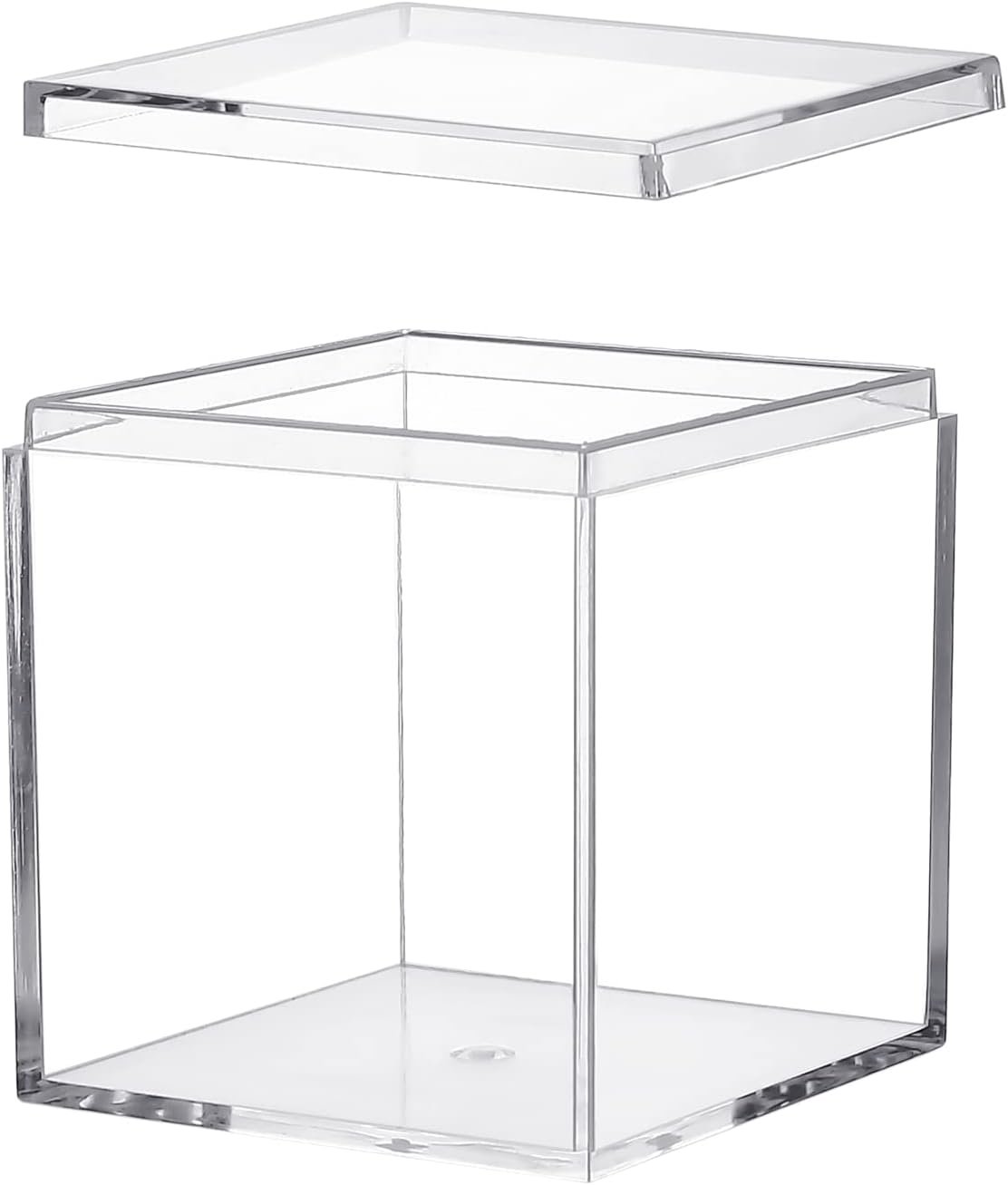 oem odm acrylic box with lid, 4 pack clear acrylic box with lid plastic square cube containers boxesstorage box 1.77x1.77x1.77inch/45x45x45mm for candy pill and tiny jewelry factory & wholesale supplier