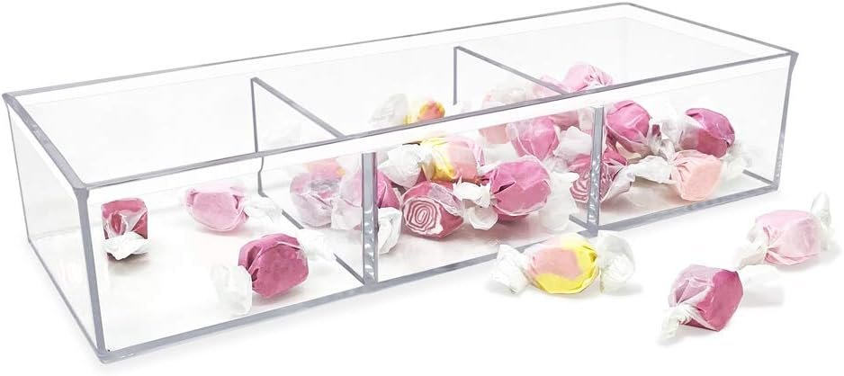 oem odm isaac jacobs large 3-compartment acrylic stackable organizer (12.9