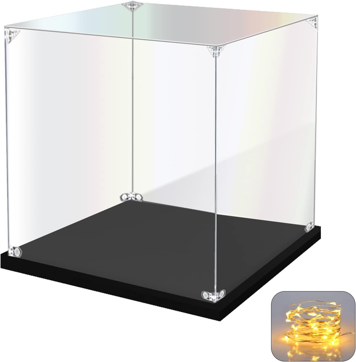 oem odm acrylic display case for collectibles assemble clear acrylic display box for lego alternative glass case for showcasing figures doll toys home storage(10x10x10 inch, 25x25x25 cm) factory & wholesale supplier
