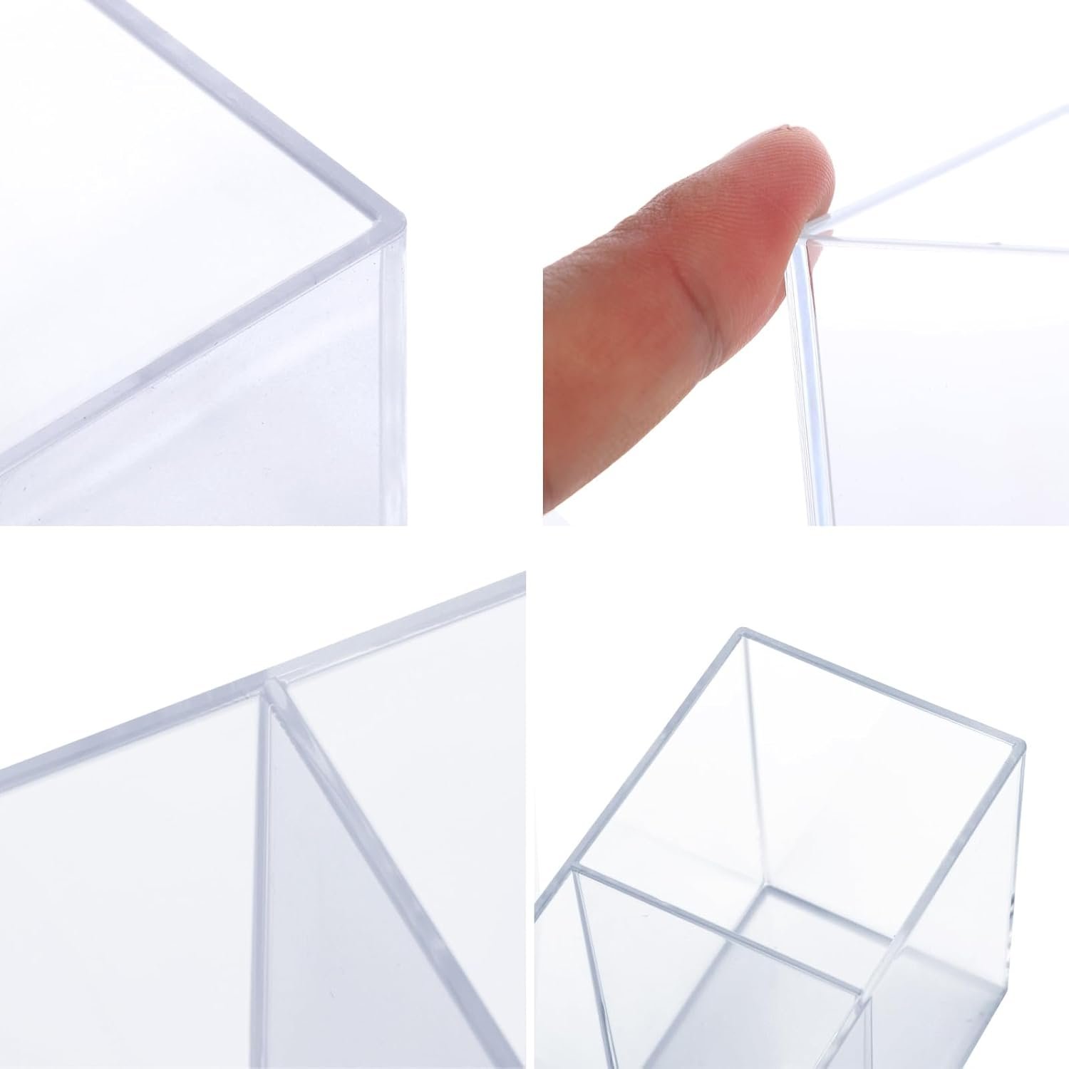oem odm clear acrylic silverware & pen organizer caddy, transparent plastic silverware holder, perfect for office, bedroom, and bathroom storage factory & wholesale supplier