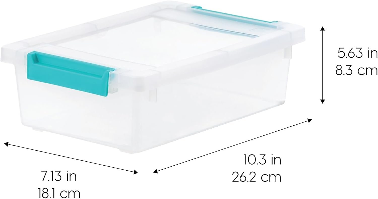 oem odm iris usa 2 qt. plastic storage bins containers with lids, 6 pack, sensory bin, craft storage, craft organizers and storage, organizing container for home, office and art supplies, stackable, clear factory & wholesale supplier