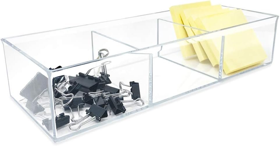 oem odm isaac jacobs large 3-compartment acrylic stackable organizer (12.9